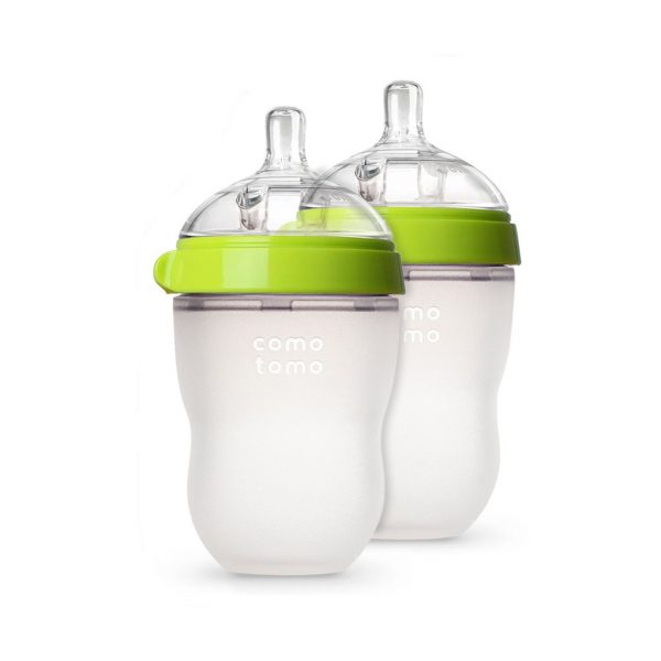 Comotomo baby bottle 250ml green