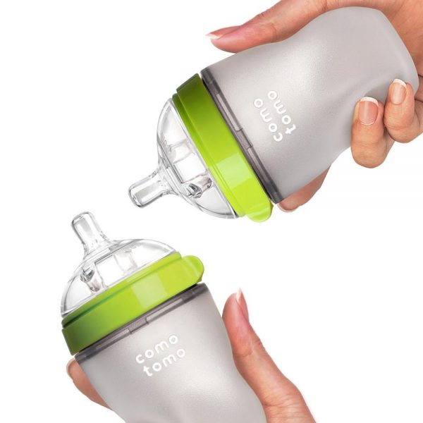 Comotomo baby bottle 250ml green